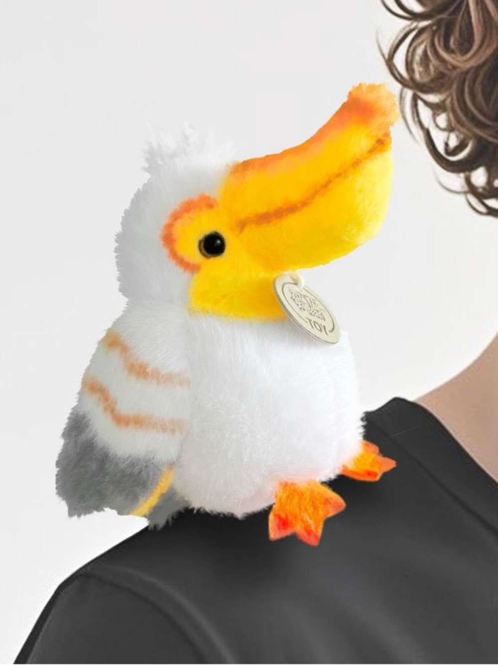 Kawaii Yellow Cockatiel Plush Bird Keychain Bag Charm
